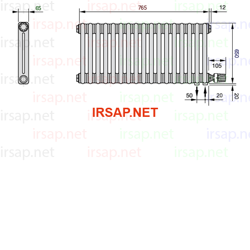 Радиатор IRSAP Tesi 20650/17 T26 CL 01